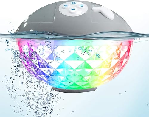 Uekars Altoparlanti Bluetooth portatili, altoparlanti per piscine galleggianti impermeabili IPX7 con luce Lolorea LED, altoparlante doccia per vasca idromassaggio, spa, outdoor, stagno, spiaggia, - Fashionser