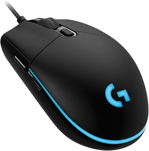 Logitech G PRO Mouse Gaming, Sensore HERO 25K, 25.600 DPI, RGB, Ultraleggero, Progettato ‎per eSport, 6 Pulsanti Programmabili, Memoria Integrata, PC/Mac/Laptop - Nero - Fashionser