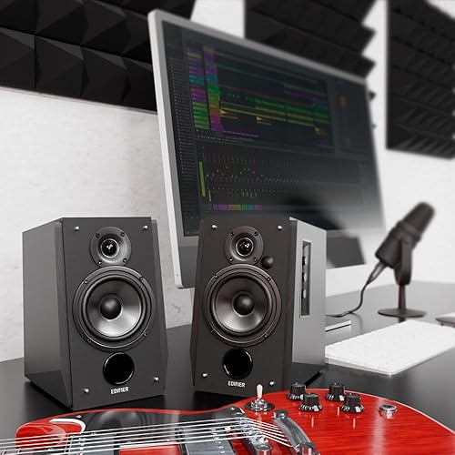 Edifier R1700BT Diffusori da Scaffale Bluetooth - Monitor Studio Nearfield Attivi - Diffusori Alimentati 2.0 Struttura con Cassa 66w RMS-Nero - Fashionser