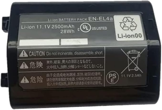 Backupower Batteria di ricambio compatibile con NI-kon EN-EL4 ENEL4 EN-EL4a ENEL4a EN-EL4e ENEL4e D2H D3 D2X D2HS F6 D2Xs D2Z - Fashionser
