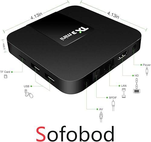 TX3 MINI 11.0 smart TV BOX 2GB/16GB 4K TV Amlogic S905W Quad core H.265 Decoding 2.4GHz WiFi - 2GB/16GB - Fashionser