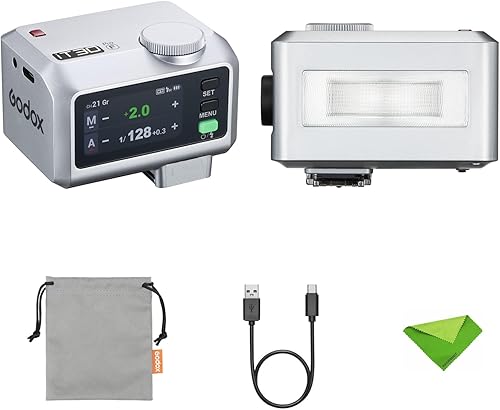 Godox iT30Pro F iT30Pro-F Flash TTL per fotocamere Fujifilm Fuji, GN15, tempo di ricarica di 1,5 secondi, flash a piena potenza 560, HSS 1/8000, wireless 2.4G, flash touchscreen (argento) - Fashionser