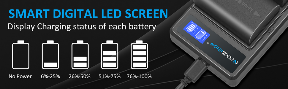 Caricabatterie LP-E6 Display a LED