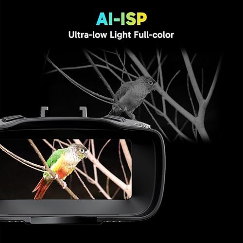 AKASO Seemor-200 Visione Notturna - Binocolo ad Infrarossi a Colori 4K per Adulti, Archiviazione Foto e Video Tramite APP Abilitata, AI-ISP, 1000M, Zoom Digitale 16x per Campeggio, Caccia e Sicurezza - Fashionser