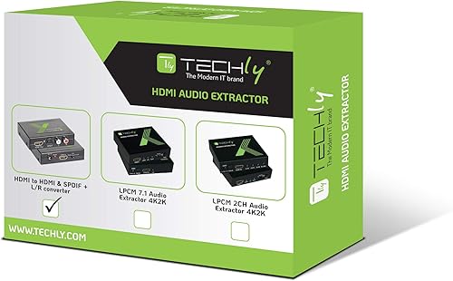 025732 Estrattore Audio HDMI SPDIF+RCA R/L 4K Nero - Fashionser