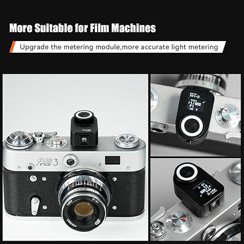 AstrHori XH-2 Misuratore di luce per fotocamera Misuratore di luce fotografica Schermo di visualizzazione Display OLED da 0,66' Attacco a slitta fredda Porta di ingresso (Nero) - Fashionser