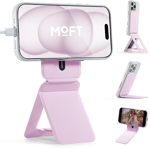 MOFT Treppiede Smartphone per iPhone Serie 16/15/14/13, Universale Invisibile Treppiede Supporto per Telefono con 3 Modalità per Self-Vlogging, Sfogliare, Macrofotografia, Videochiamata, Tramonto - Fashionser