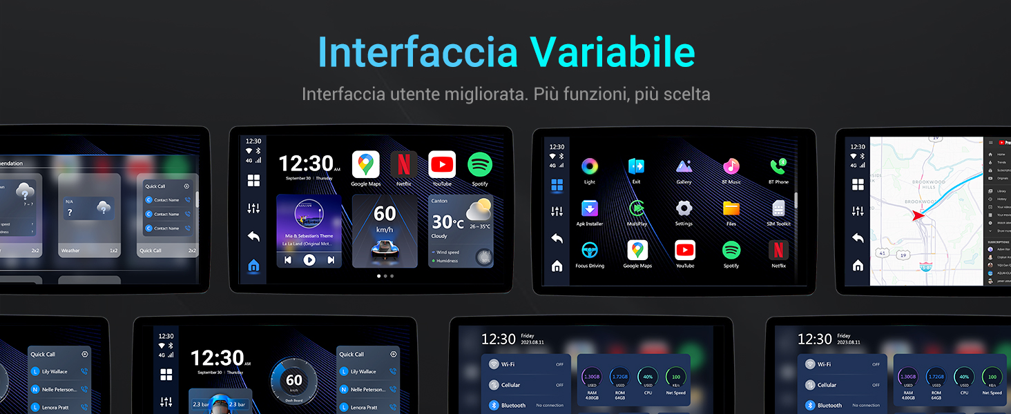 OTTOCAST P3 Lite CarPlay AI Box, Senza Fili CarPlay e Android Auto con Netflix YouTube