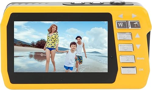 Fotocamera Subacquea Fotocamera Subacquea, 4K 56MP HD Dual Screen Fotocamera Digitale Subacquea 10FT, Videocamera Subacquea con Zoom Digitale 18X per lo Snorkeling - Fashionser