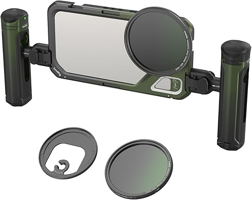 SmallRig x Brandon Li Kit Video Mobile per iPhone 15 Pro MAX Co-Design con Filtro per Telefono VND Dual Handle Wireless a Rilascio Rapido e Adattatore Filtro per Youtube/Vlog - 4407 - Fashionser