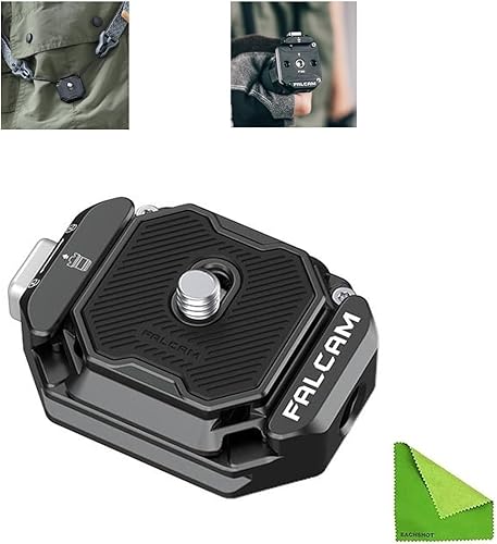 Kit piastra a sgancio rapido FALCAM F38, adattatore di montaggio per fotocamera multiforo, può essere utilizzato con tracolle con filettatura da 1/4' a 3/8' per treppiede monopiede per fotocamera DSLR - Fashionser