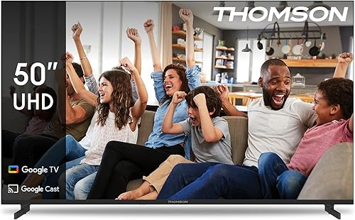 Thomson 50 Pollici (127cm) 4K Ultra HD Smart Google TV, Wi-Fi,Dolby Audio, HDR10, Bluetooth 5.1, Triple-Tuner (Cavo/Satellite/Antenna), HDMI, CI+, A+ Pannello - 50UG4S14 - Fashionser