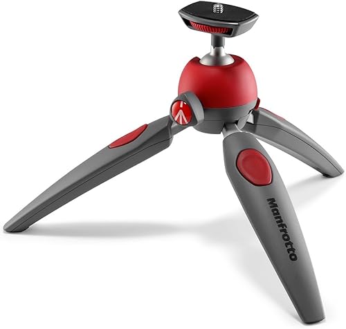 Manfrotto MTPIXIEVO-RD Treppiedi da Tavolo a 2 Sezioni, Rosso - Fashionser