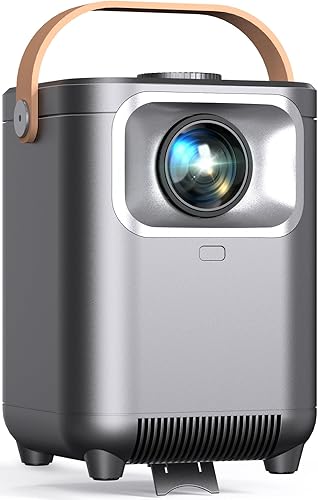 Puxinat Mini Proiettore Portatile, Auto Keystone/E-Focus, 5G WiFi Bluetooth Proiettore 4K Full HD 1080P Supporto, Zoom 50% Proiettore TV, Proiettore Home Theater per iOS/Android/TV Stick/HDMI/USB - Fashionser