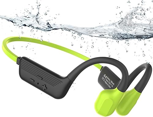 Cuffie Conduzione Ossea Bluetooth 5.4 Cuffie Subacquee per Piscina IP68 Impermeabile Auricolari MP3 Subacqueo 32G Cuffie Sport per Nuoto, Corsa - Fashionser