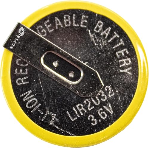 SIMPLETEK - 5X Batteria Ricaricabile LIR2032 Li-Ion Bottone da Saldare con Connettori a 90° 3.6V Compatibile con BMW Telecomando E39 E46 E49 E60 E90 M3 M5 X3 320 330 (5 pezzi) - Fashionser