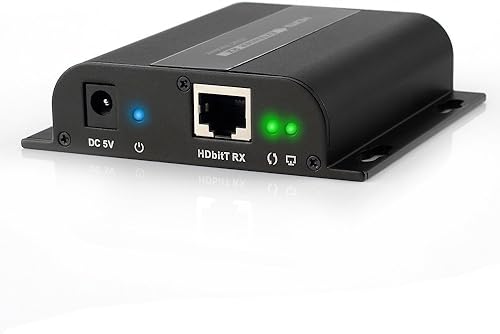 eSynic 120m HDbitT HDMI Extender Ethernet Network Extender Ricevitore 1080P su Singolo RJ45 CAT6/6a/7 Cavo - Si può distribuire da Router o Commutatore di Rete - Solo Ricevitore - Fashionser