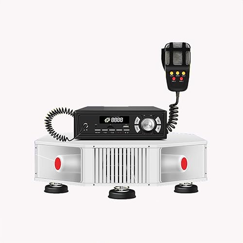 Megafono per Auto da 400 W, Altoparlante Pubblicitario da Tetto con Amplificatore Bluetooth E Megafono, Supporta La Registrazione/Riproduzione Tramite Scheda USB/TF, 4 Tweeter + 4 Woofer - Fashionser