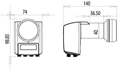 Inverto LNB Pro Quad terrestre 40 mm 4 partecipanti - Fashionser