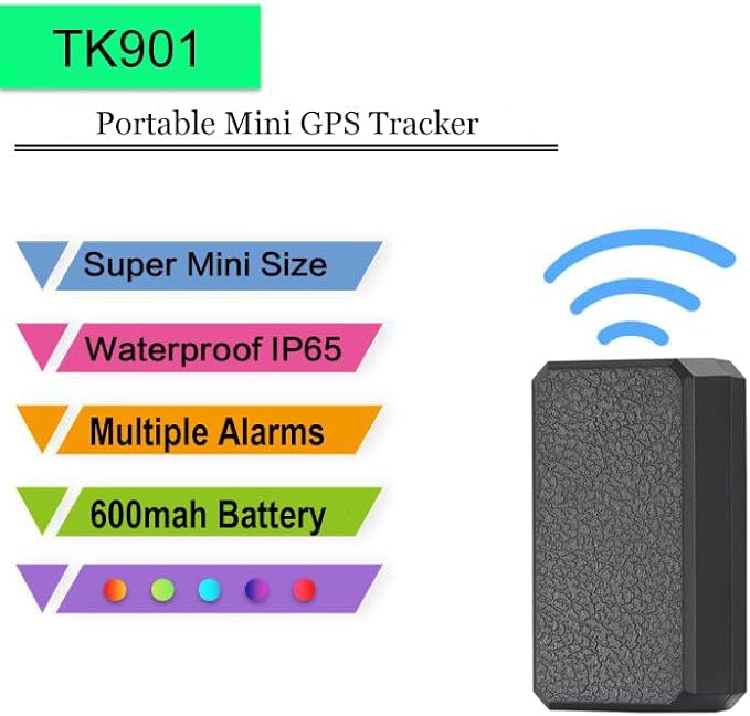 4G Mini GPS Localizzatore Tracker per Auto Moto Micro GPS Tracker Spia con Gratuita APP Senza Abbonamento Geo-fence Antifurto Magnetico Anti-smarrimento Monitoraggio in Tempo Reale 4G TK901 - Fashionser