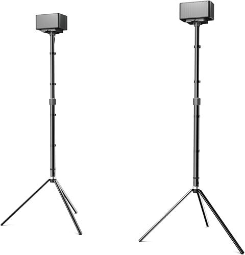 ULTIMEA Supporto per Altoparlanti Regolabile in Altezza, Nero, da 62 cm a 93 cm per Altoparlanti Surround, con una Capacità di Carico Fino a 3 kg - Fashionser