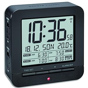 Sveglia radio digitale con temperatura TFA Dostmann, nero