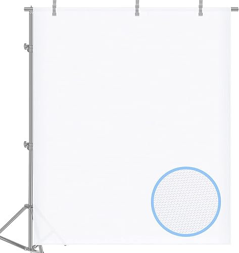 Neewer Tessuto diffusore senza cuciture, in nylon, bianco, 1,8 m x 1,5 m, per fotografia con softbox, tenda e modificatori delle luci - Fashionser