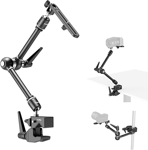 SMALLRIG Friction Magic Arm Camera Mount con Super Clamp e Piattaforma per Telecamera, Salvaspazio in Studio, Supporto/Staffa per Luci e Telecamere - 4862 - Fashionser