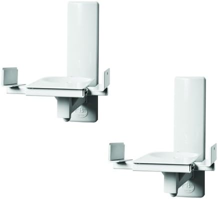 BT 77 Bianco V.2 inclinabile e girevole supporto da muro per Altoparlante Coppia Weise, Ingegneria @ All Bundle con 10 anni di garanzia. - Fashionser