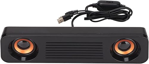 Annadue Soundbar, Soundbar TV con Subwoofer, Subwoofer Stereo HiFi con Altoparlante Cablato da 3,5 Mm, Subwoofer con Altoparlante USB Portatile per TV/Computer, Soundbar per Computer Cablato - Fashionser