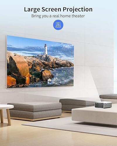 Proiettore, Mini Proiettore Portatile,120'' Display 55000 ore LED Lampada, Video Proiettore Home Cinema Supporto per TV Stick/Smartphone/PC/USB/SD - Fashionser