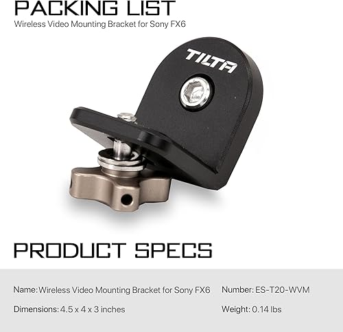 Tilta Piastra batteria compatibile con Sony FX6 V-Mount Adapter ES-T20-BTP-V - Fashionser