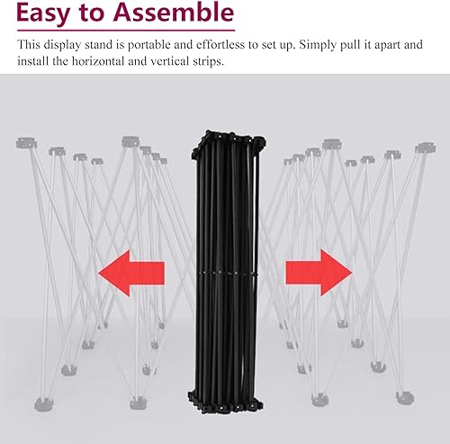 Supporti per Sfondi Struttura in Ferro X Supporto per Banner, Fondale Portatile Pieghevole Della Fiera Commerciale, Espositore per Banner Pop-up per Feste, Mostre, Conferenze, Matrimoni(3.05m(10ft)Hx6 - Fashionser