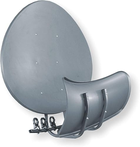 Specchio satellitare Toroidal (Wavefrontier) T90 P – grigio scuro – Antenna multifocus – incl. 5 supporti LNB – ultima generazione - Fashionser