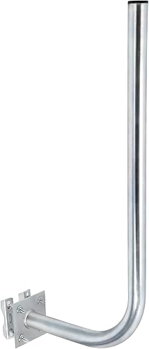 staffa da parete, con 30 cm di sporgenza dal muro e 70 cm di lunghezza, in acciaio, con inclusotappo, del diametro di 38 mm - Fashionser