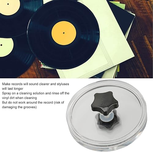 Focket Salva Etichetta Pulita, Risparmio per la Pulizia dei Dischi in Vinile Impermeabile Morsetto Lavadischi Salva-Etichette Kit per la Pulizia dei Dischi in Vinile per LP da 12 Pollici (Nero) - Fashionser