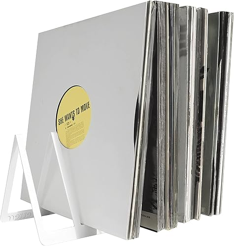 Set di 2 Porta Vinili | per 50 Vinili | 100% Acciaio | Prodotto in Europa | Porta Vinile | Porta Vinili da Mobile | Mobile Vinili | Porta Riviste | Portariviste da Terra | Porta Libri - Fashionser