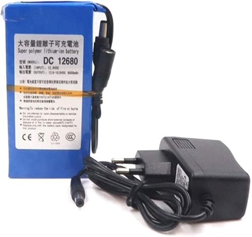 Topchances Adattatore per batteria al litio ricaricabile da 12 V 6800 mAh per trasmettitori e fotocamere wireless - Fashionser