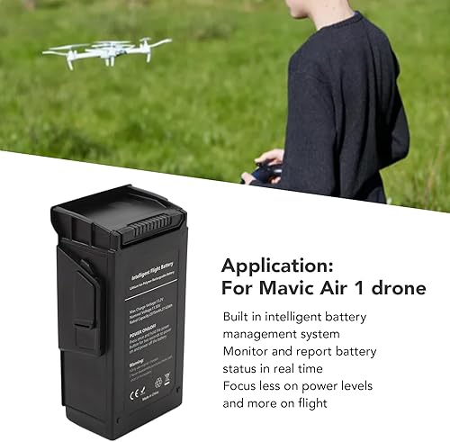 Batteria per MAVIC Air 1, 2375mAh Batteria di Volo Intelligente per MAVIC Air 1 Sostituzione Drone Ricaricabile 2375mAh 46 Minuti Tempo di Volo Massimo - Fashionser