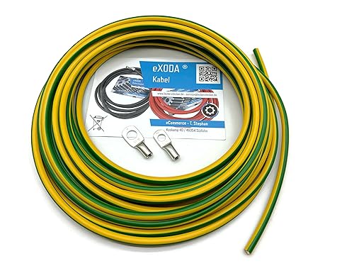 Cavo di messa a terra 10 m Cavo di messa a terra 16 mm² verde/giallo Capicorda M8 + M10 in dotazione - Fashionser