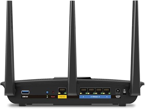Linksys EA7300 Router WLAN WiFi 5 mesh dual band AC1750 Max Stream, router MU-MIMO per Internet wireless rapido, per streaming e giochi UHD 4K, con 4 porte Gigabit Ethernet - Fashionser