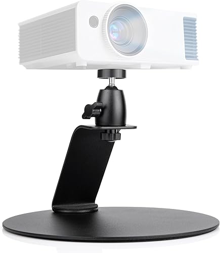 OJTOJT Porta Proiettore Da Tavolo, Supporto Proiettore Tavolo Con Interfaccia A Vite Da 1/4 Di Pollice, Supporto Proiettore Con Rotazione A 360°, Per Home Cinema, Sala Giochi, Ufficio (B) - Fashionser