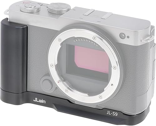FOTGA Manico in metallo, manico a forma di L con piastra a sgancio rapido per fotocamera Panasonic LUMIX S9, piastra a sgancio rapido integrata, compatibile con treppiede Arca Swiss - Fashionser