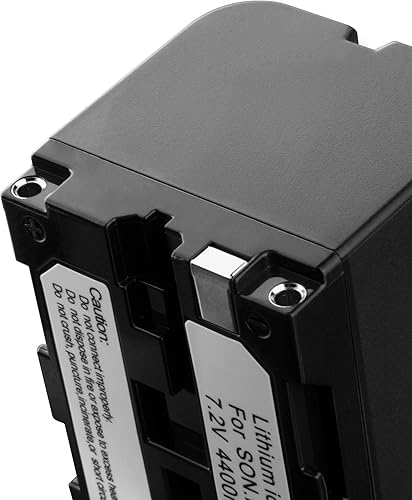 GVM 2 Pack NP-F750/770 Batteria e Caricabatterie 4400 mAh per NP-F975, NP-F960, NP-F950, NP-F930, NP-F770, NP-F750, NP-F550, DCR, DSR, HDR, FDR, HVR, HVL e LED - Fashionser