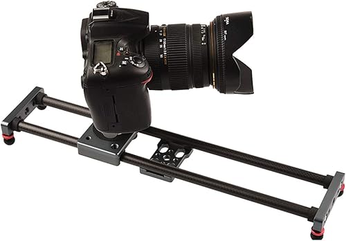 16 pollici/40cm Table Top Video Camera Slider In Fibra di Carbonio Aste Fino A 11lbs/5kgs Più Ampia Compatibilità Accessori - Fashionser