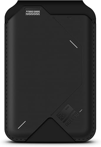 G02 [2 in 1] Portafoglio Magnetico & Supporto, Compatibile con MagSafe, Supporto Regolabile, Finestra Aperta per ID, Portafoglio Mag-safe per Serie iPhone 16/15/14/13/12 - Nero - Fashionser