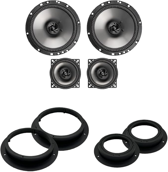 IPNOSIS Kit 4 Casse AXTON AE165 + AE100 per Mercedes Classe A/Classe B dal 2005 al 2012 con 2 Supporti Anteriori, 2 Supporti Posteriori - Fashionser