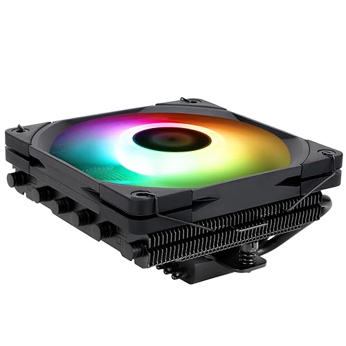 TR AXP120-X67 Black ARGB Raffreddatore d'aria CPU a basso profilo con ventola PWM TL-C12015B-S da 120 mm,6 tubi di calore, altezza 67 mm,per AMD AM4 AM5/Intel - Fashionser