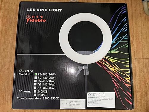 18 pollici display digitale dimmerabile 3200K-5500K LED anello luce kit,illuminazione per fotocamera smartphone ritratto selfie Youtube foto video studio fotografia (senza treppiede e borsa) - Fashionser