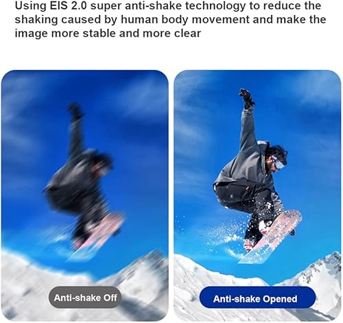 Okeeyseda Videocamera Montata Testa 4K 30FPS Videocamera per Videocamera WiFi Indossabile Obiettivo Grandangolare 120° Telecamera di Controllo App Anti-Vibrazione - Fashionser